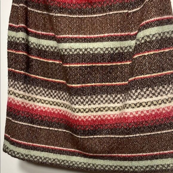 Red and Brown Mini Wrap Skirt for Casual Occasions - Picture 7 of 11